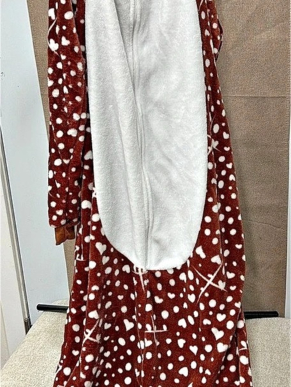 Brown & White Deer Hooded Onesie 3XL
